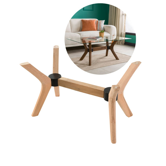 Solid Wood Rectangle Coffee Table Base 4-Legs