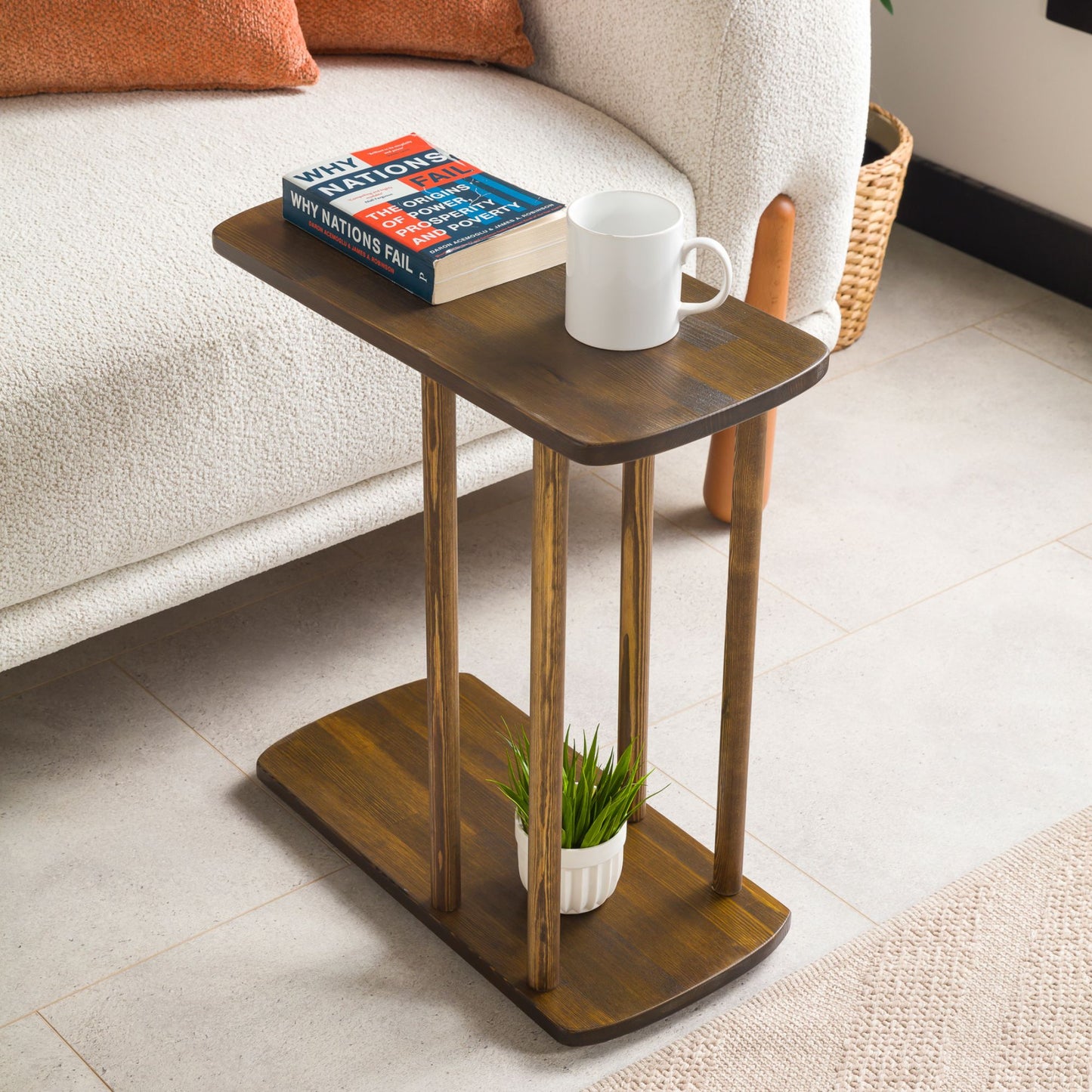 Solid Pine Wood C Table