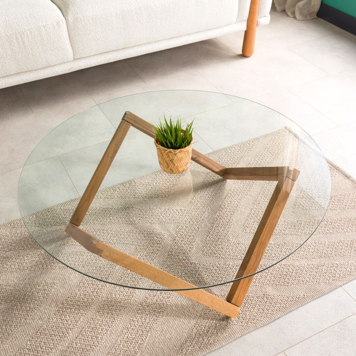 Prismatic Wood Coffee Table Base