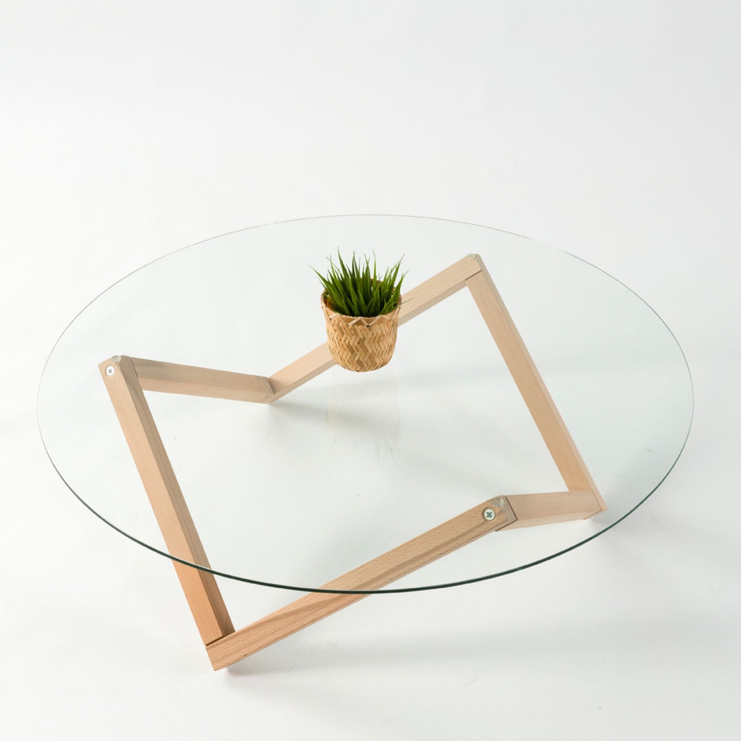 Prismatic Wood Coffee Table Base