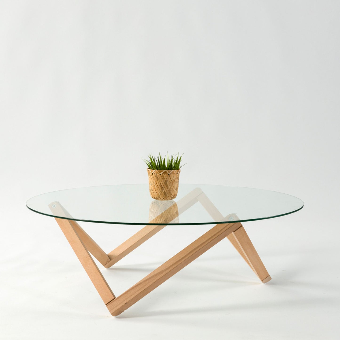 Prismatic Wood Coffee Table Base