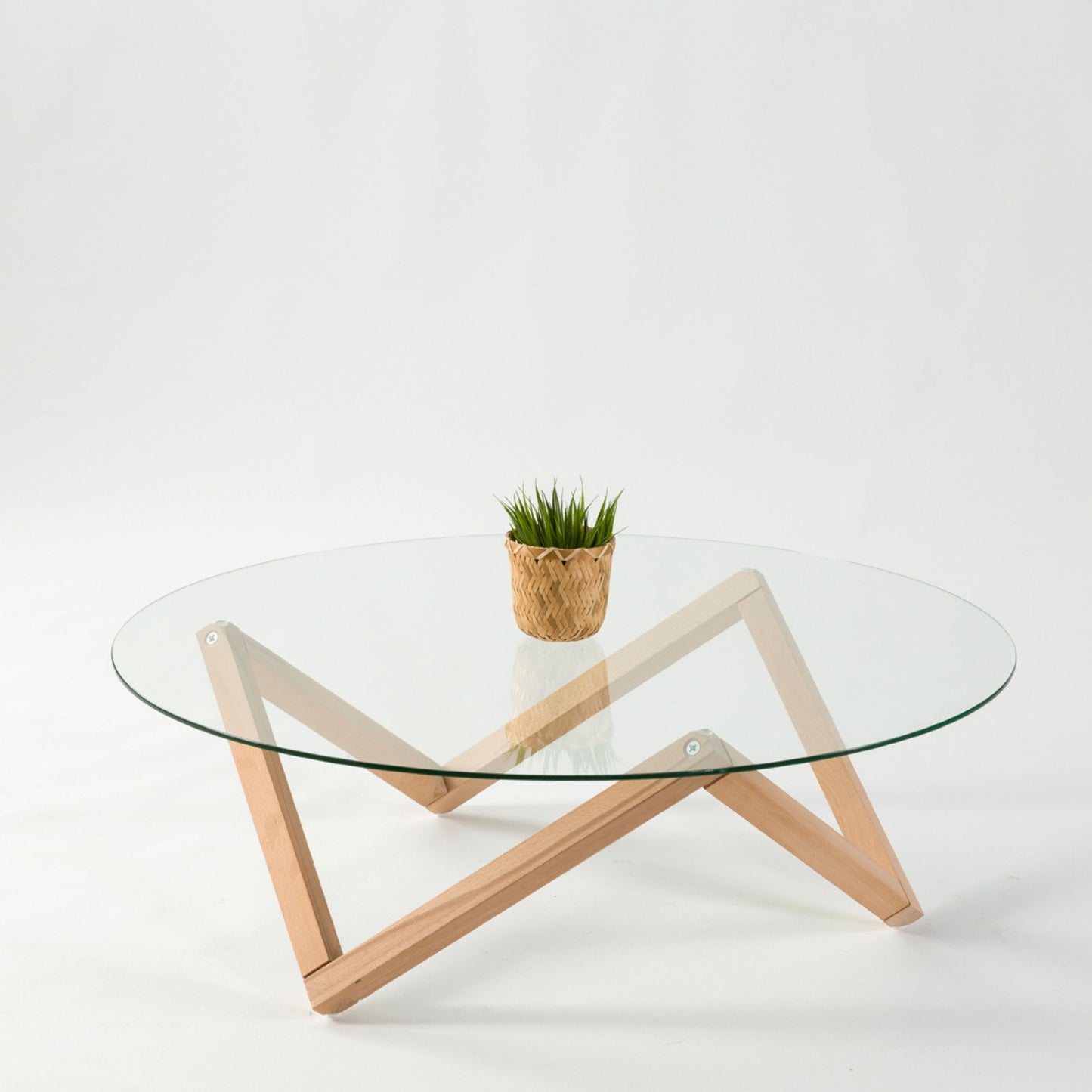 Prismatic Wood Coffee Table Base