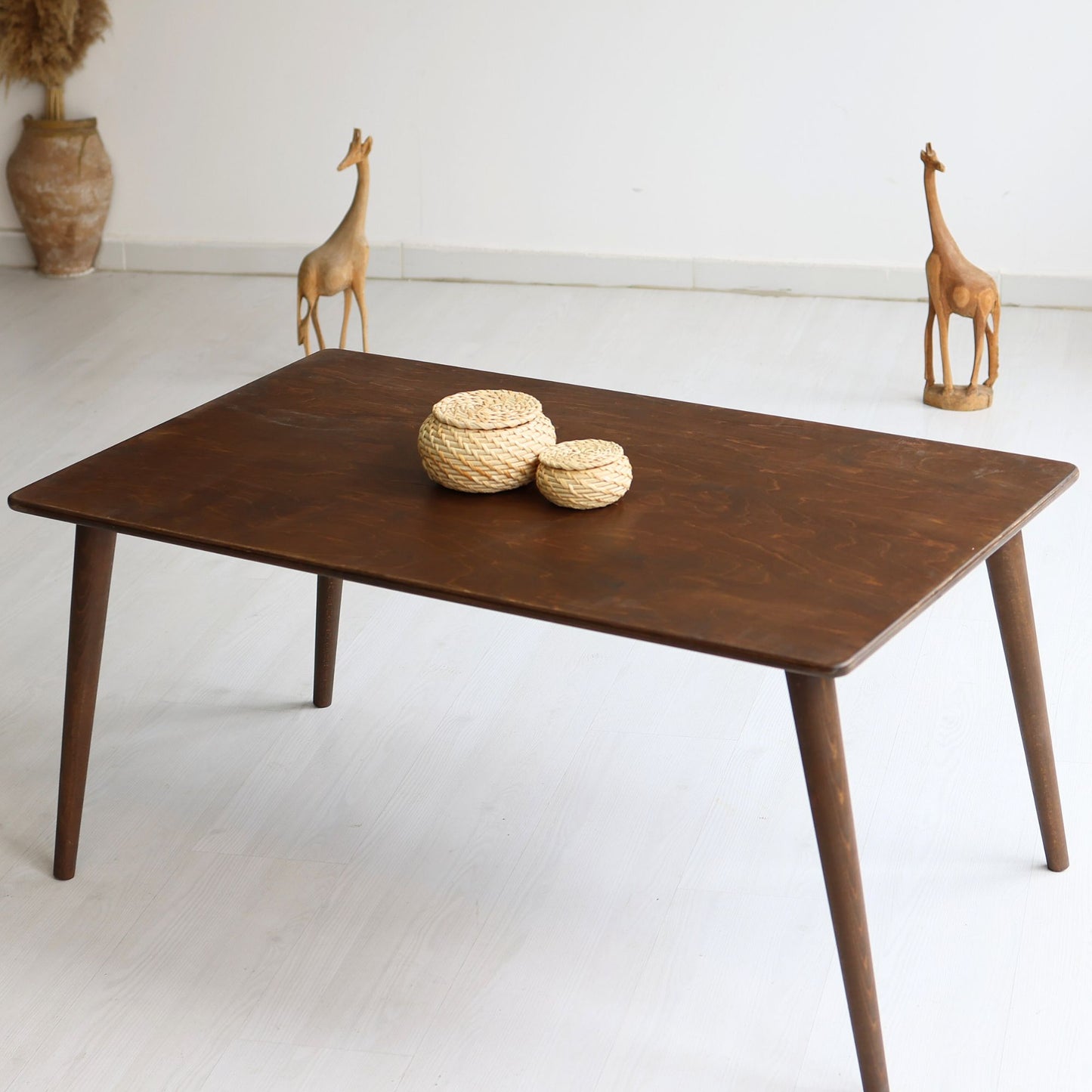 Modern Rectangular Wood Coffee Table